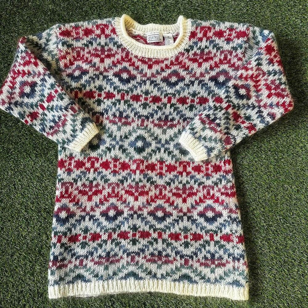 American Vintage Women's mohair blend Aztec pattern sweater, size S